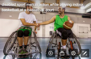 disability stock photographs - two men playing basketball in wheelchairs